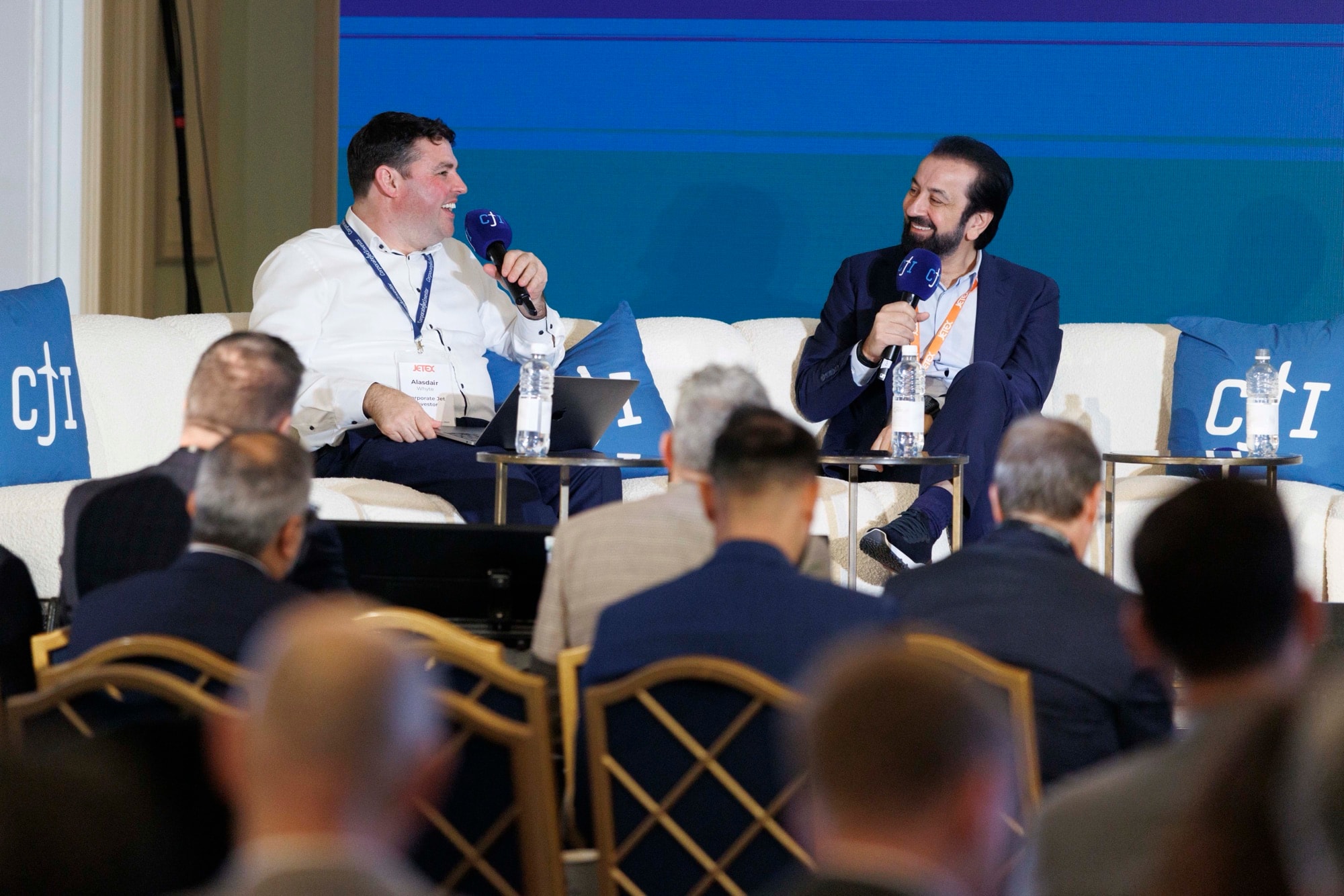 Adel Mardini speaking on a panel at CJI, 2025