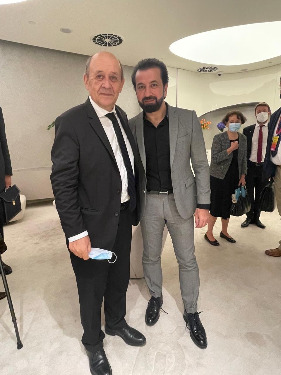 Adel Mardini with Jean-Yves Le Drian