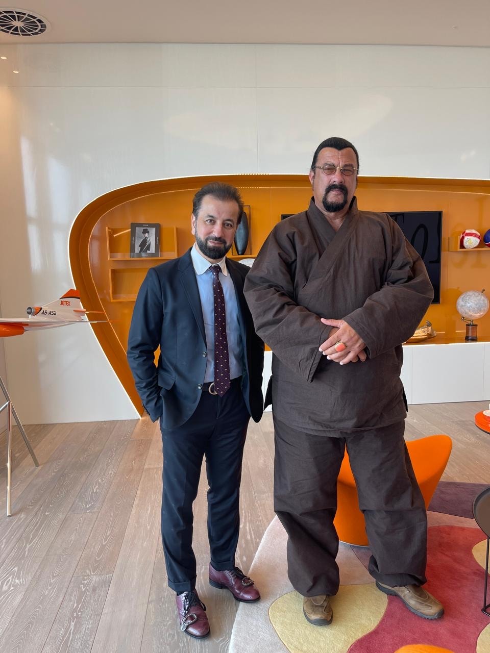 Adel Mardini with a guest at a Jetex lounge