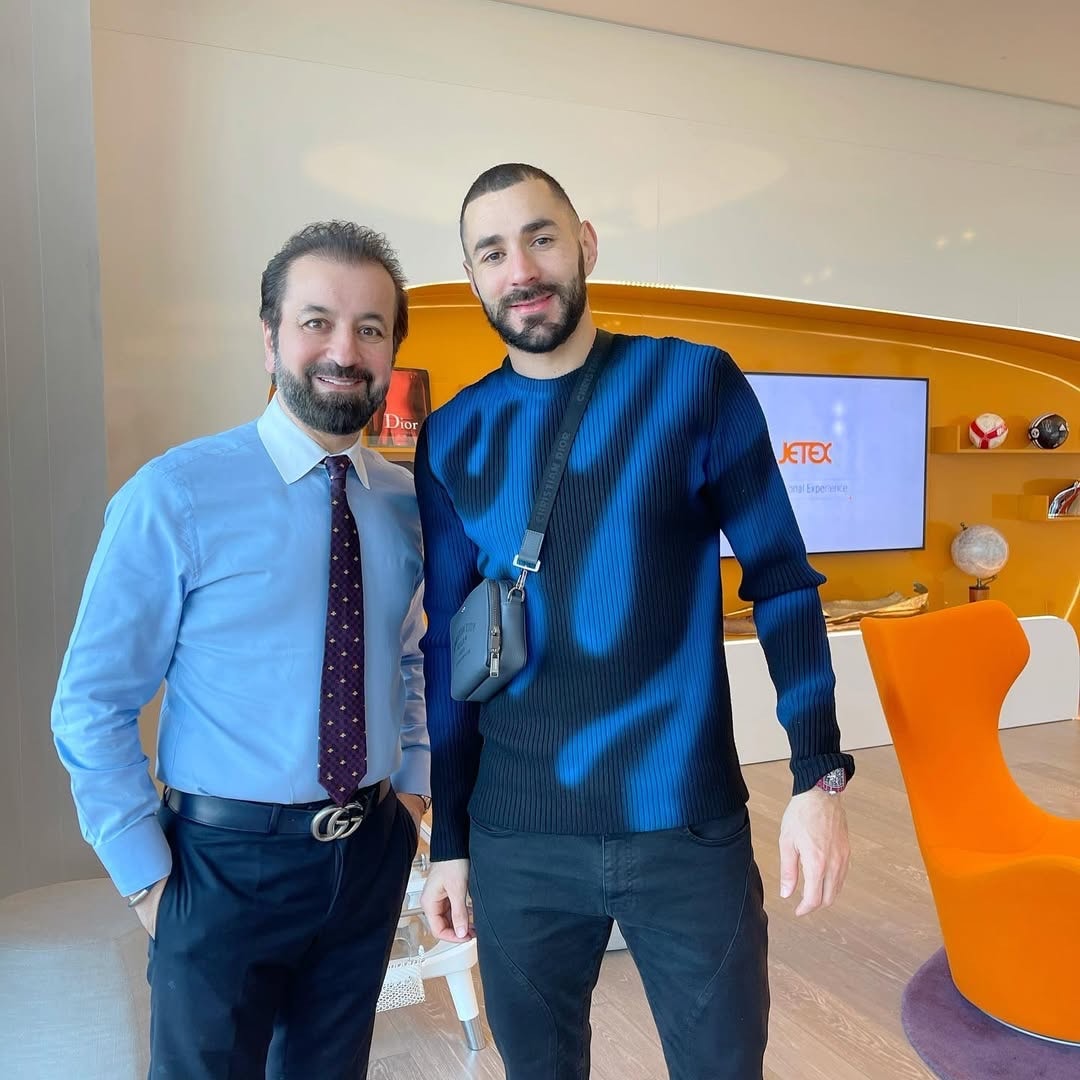 Adel Mardini with Karim Benzema