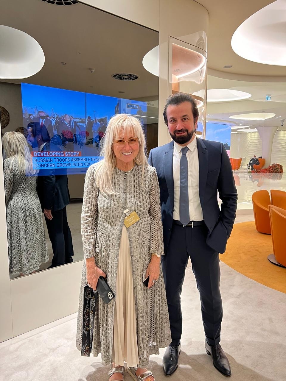 Adel Mardini with Dr. Miriam Adelson