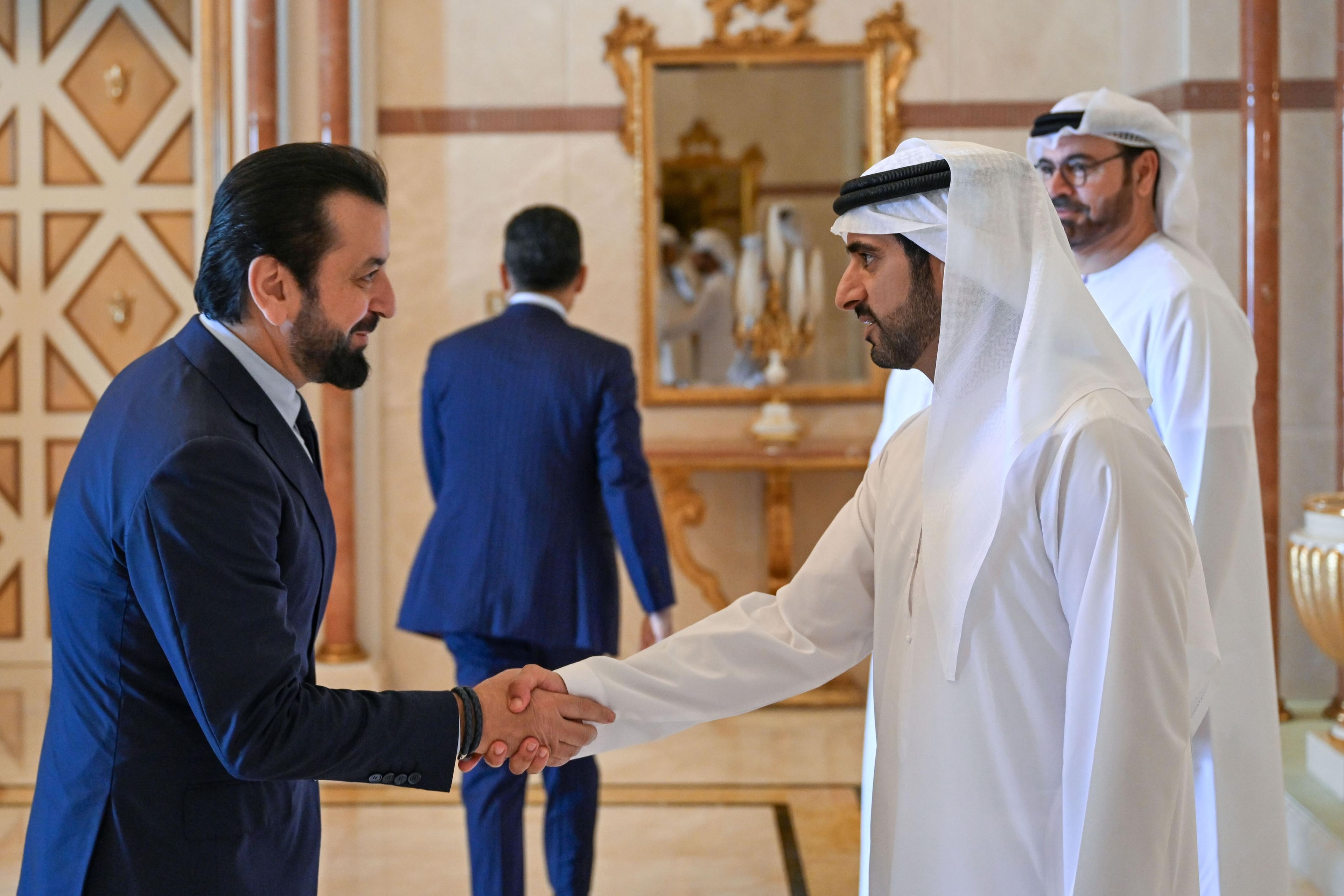 Adel Mardini with H.H. Sheikh Hamdan bin Mohammed at the Mohammed bin Rashid Al Maktoum Global Initiatives in Dubai, 2024