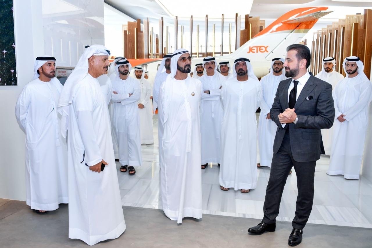 Adel Mardini with H.H. Sheikh Mohammed bin Rashid Al Maktoum, Vice President and Prime Minister of the UAE and Ruler of Dubai, at Jetex