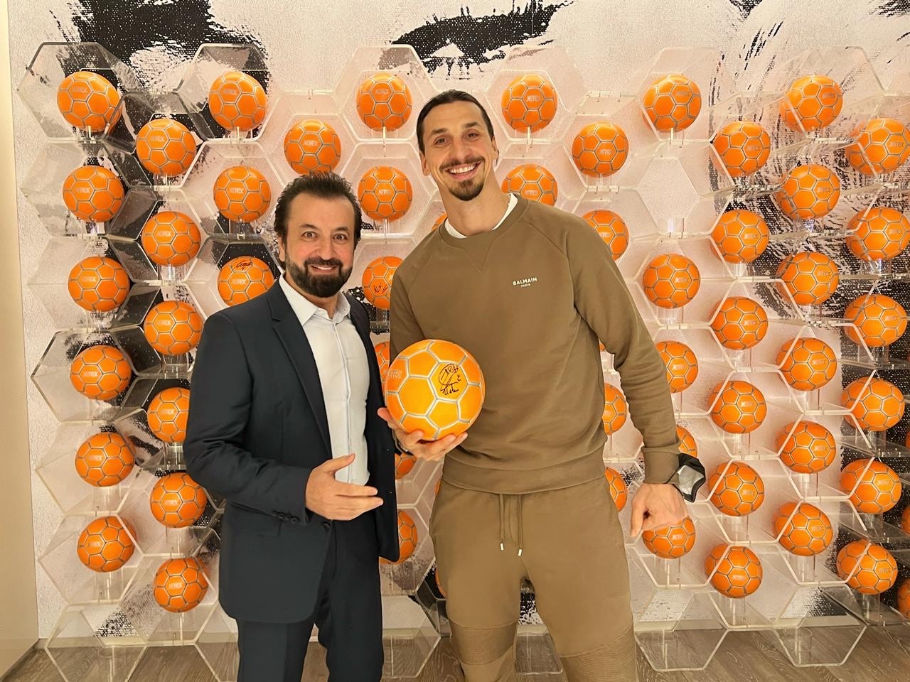 Adel Mardini with Zlatan Ibrahimović